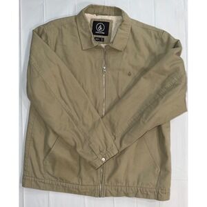 Volcom jacket Sherpa lined deniem khaki Size XL
